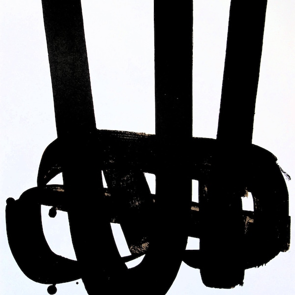 Pierre SOULAGES : Lithographie no 29 - Lithographie signée 1972 (Jeux Olympiques Munich)