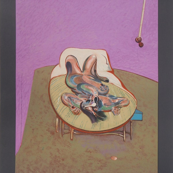 Francis BACON: Liggende vrouw - Lithografische poster, 1966