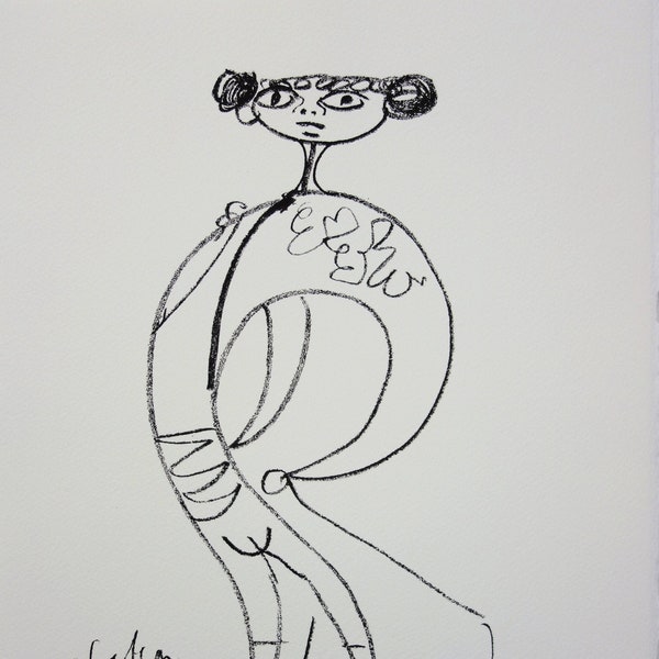 Jean COCTEAU : Elégant toreador cubiste - Lithographie signée, 1965