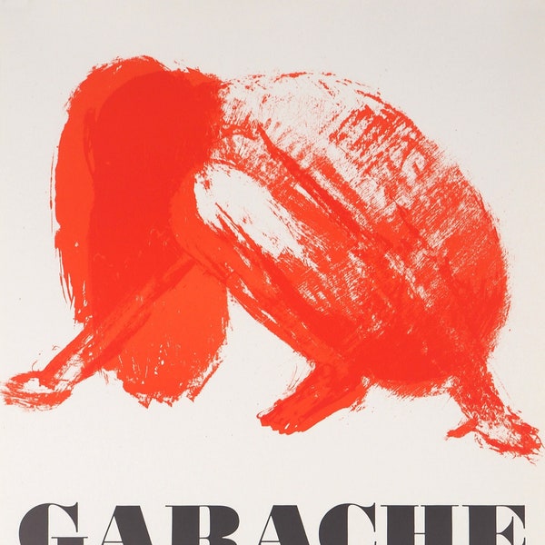 Claude GARACHE: Kneeling woman - Original vintage lithographic poster