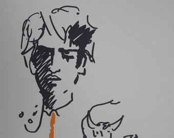 Jean COCTEAU : Toréador élégant - Lithographie, 1961