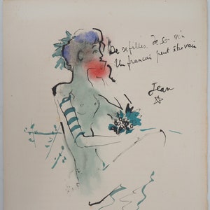 Jean COCTEAU : The ephèbe - Original Signed Lithograph