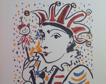 Pablo Picasso : Carnival, the Fool - Lithograph - Signed