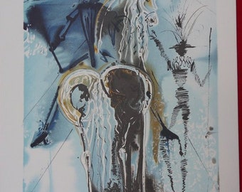 Salvador DALI: The Horses, Don Quixote, signed lithograph - 1983