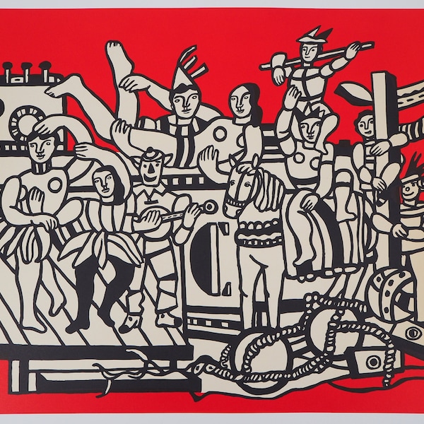 Fernand LÉGER : La grande parade du cirque, Lithographie signée