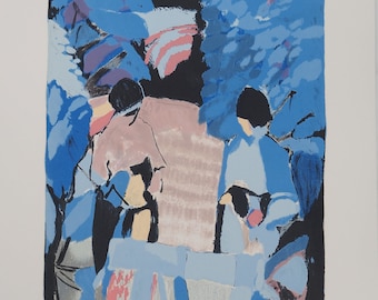 Gabriel GODARD: Walk in a forest - Original signed lithograph