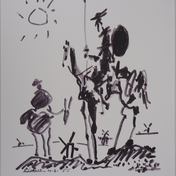 Pablo Picasso: Don Quijote, signierte Lithographie