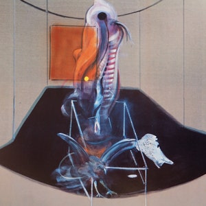 Francis BACON : Carcasse de viande et oiseau de proie, 1986 Affiche originale dépoque image 4