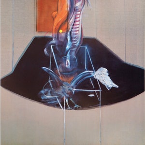 Francis BACON : Carcasse de viande et oiseau de proie, 1986 Affiche originale dépoque image 1