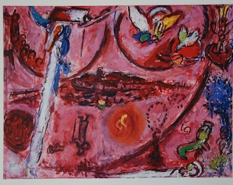 Marc CHAGALL : Songs of Songs III - Signed lithograph with COA