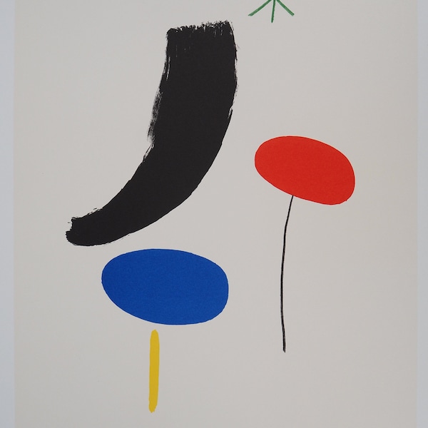 Joan MIRO : Composition surréaliste, Lithographie signée avec certificat