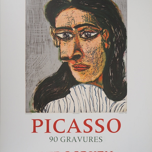 Pablo PICASSO : Portrait de femme - Lithographie Signée, 1977