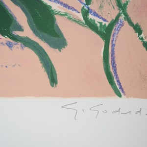 Gabriel GODARD: The wild forest Original signed lithograph image 3