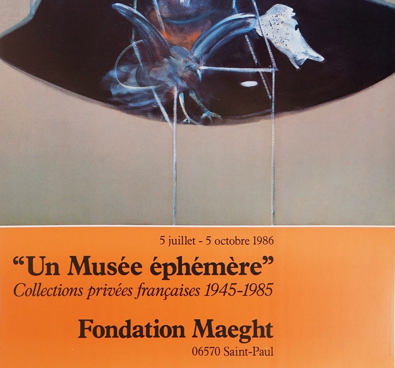 Francis BACON : Carcasse de viande et oiseau de proie, 1986 Affiche originale dépoque image 3