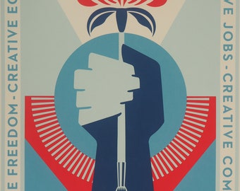 Shepard Fairey (Obey Giant) : Arts vote - Sérigraphie originale signée et numérotée, 2020