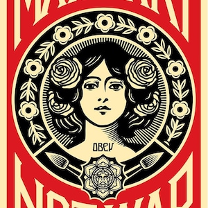 Shepard Fairey (OBEY) - Make Art Not War - Signed and dated Lithograph + Free Gift