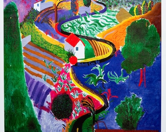 David HOCKNEY : Nichols Canyon - Affiche  originale