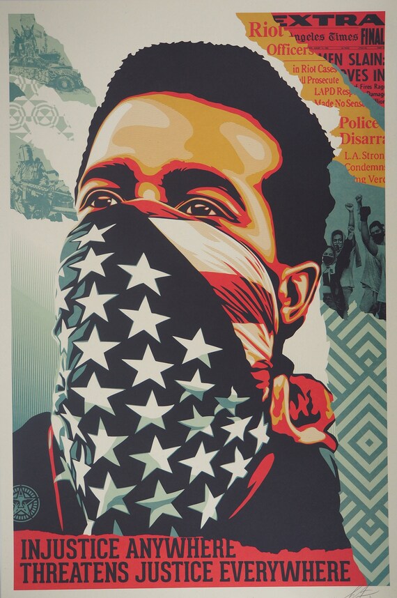 Shepard FAIREY Obey Giant: American Rage Signierte Lithographie 