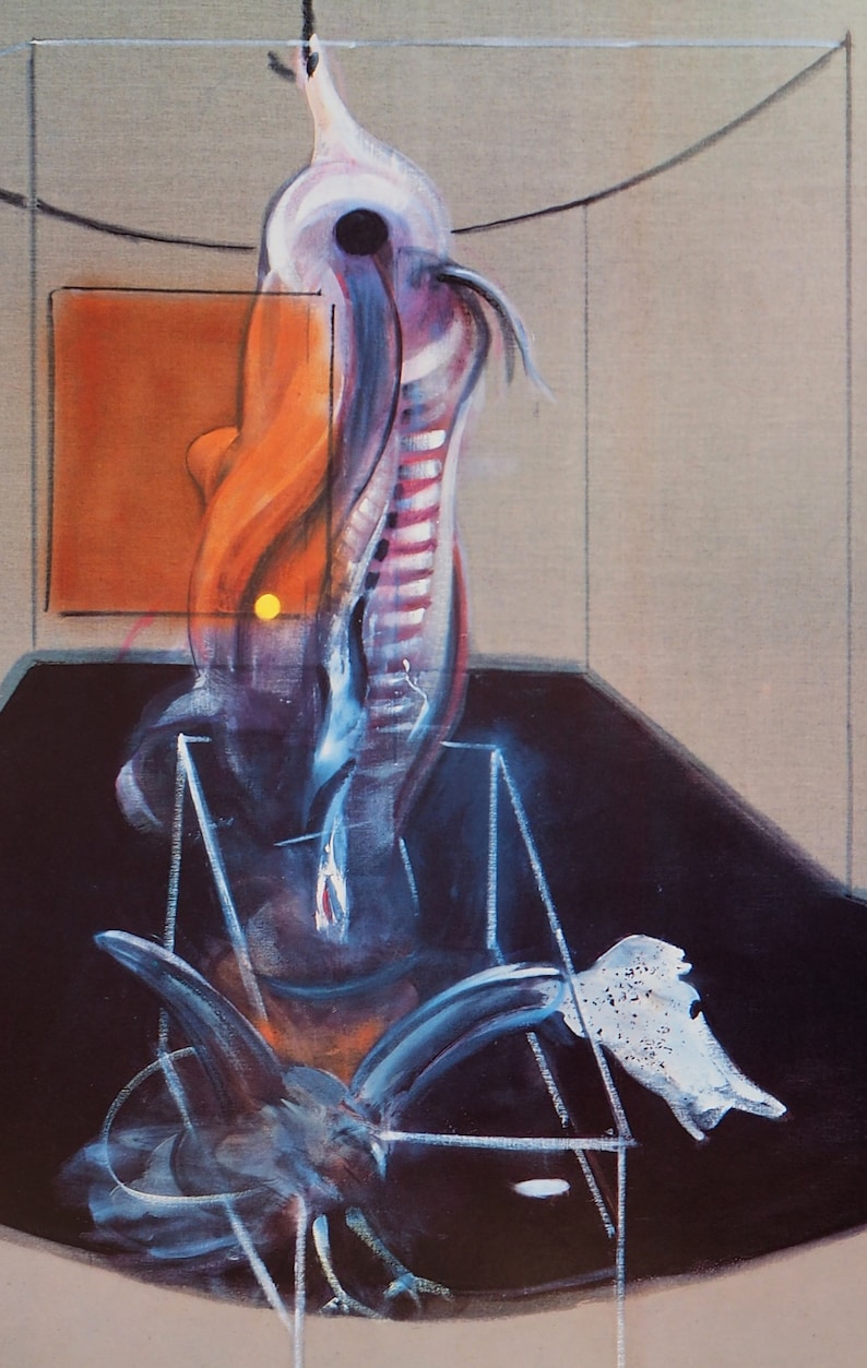 Francis BACON : Carcasse de viande et oiseau de proie, 1986 Affiche originale dépoque image 2