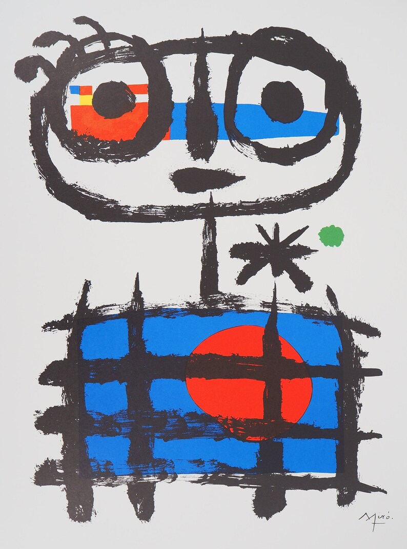 Joan MIRO : Imaginary Boy Signed lithograph image 1