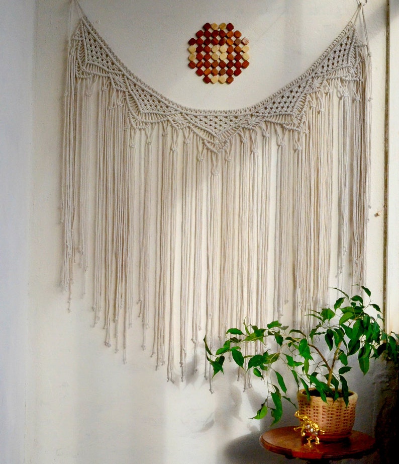 Large Macrame wall hanging Boho decor Backdrop Bohemian Etsy