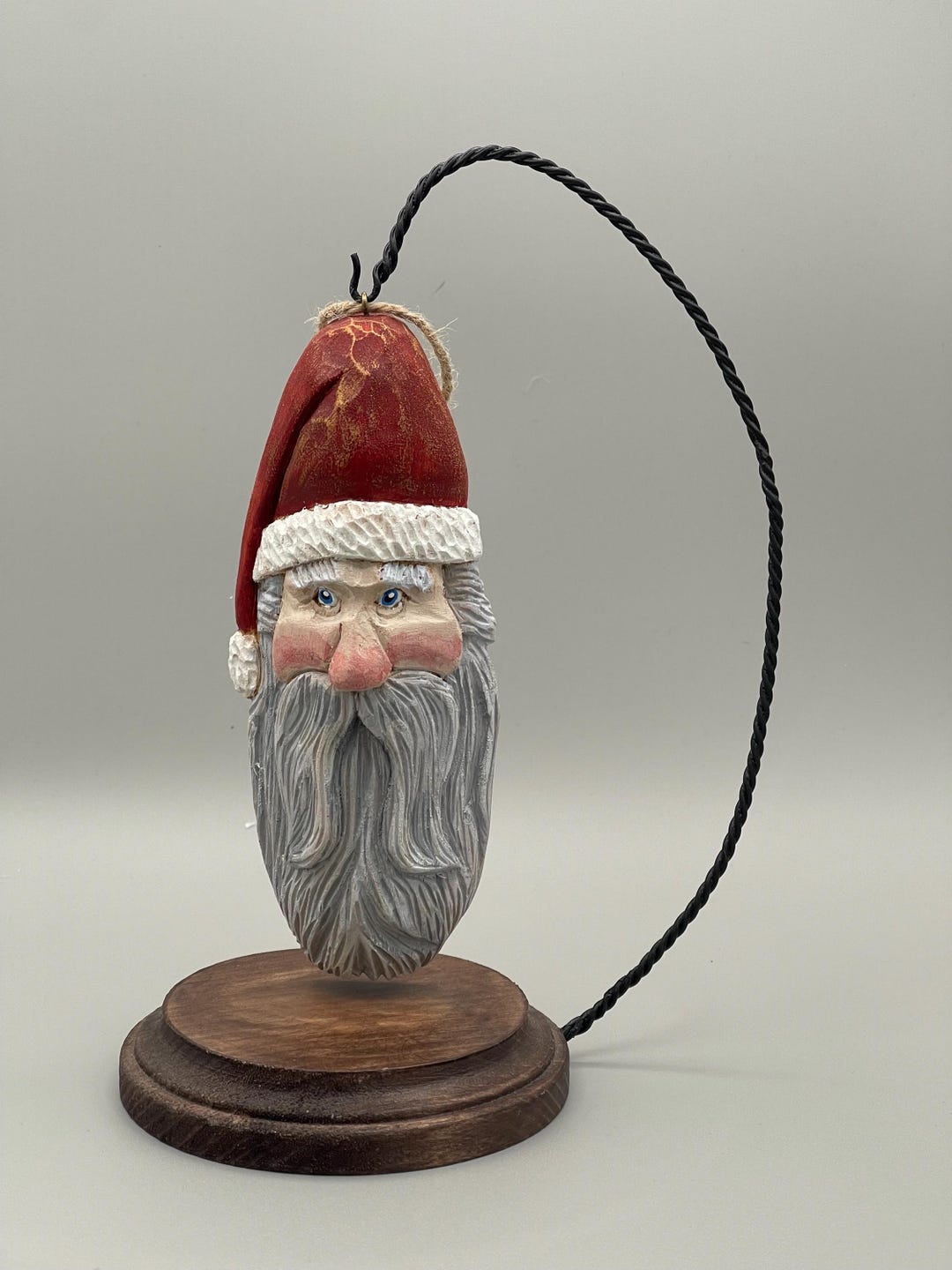 Handcrafted Santa Ornaments