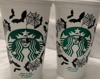 Personalized Starbucks Coffee Cup/ Personalized Halloween gift/Custom Gifts for Teacher/Halloween lovers gift