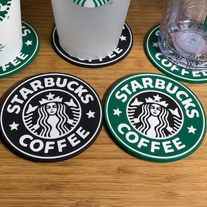 Starbucks Silicon Coasters/car Coasters/drink Coaster/auto Decor/gift for  Her/cup Holder/ Starbucks Coaster 