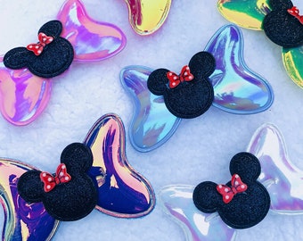 Minni Hair Clip/ Holographic Hair Clip/ minni Hair Clip /  Hair Clip/ Cute Hair Clip/ Girls Hair Clip/ Gifts for kids/ bows/ clips/bow