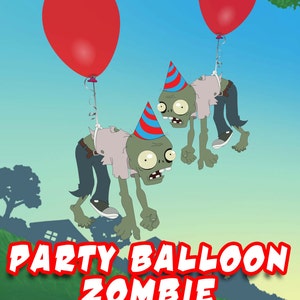 Palloncino per festa di zombi, decorazione con palloncino con personaggio, decorazione per compleanno bambini, piante, zombi