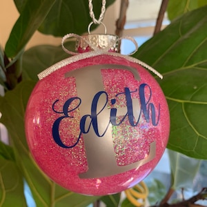 Monogram Christmas ornaments-ornaments- kids ornaments-Christmas gifts- Christmas monogram-Glitter ornaments-personalized ornament-gifts