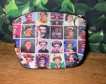 FRIDA KAHLO POUCH/ Monedero/vegan bag/Mini pouch/ Artesan Mexican pouch/ Bolsita de Frida/ Frida Coin purse/ Frida Kahlo Bag/mini bag/gifts