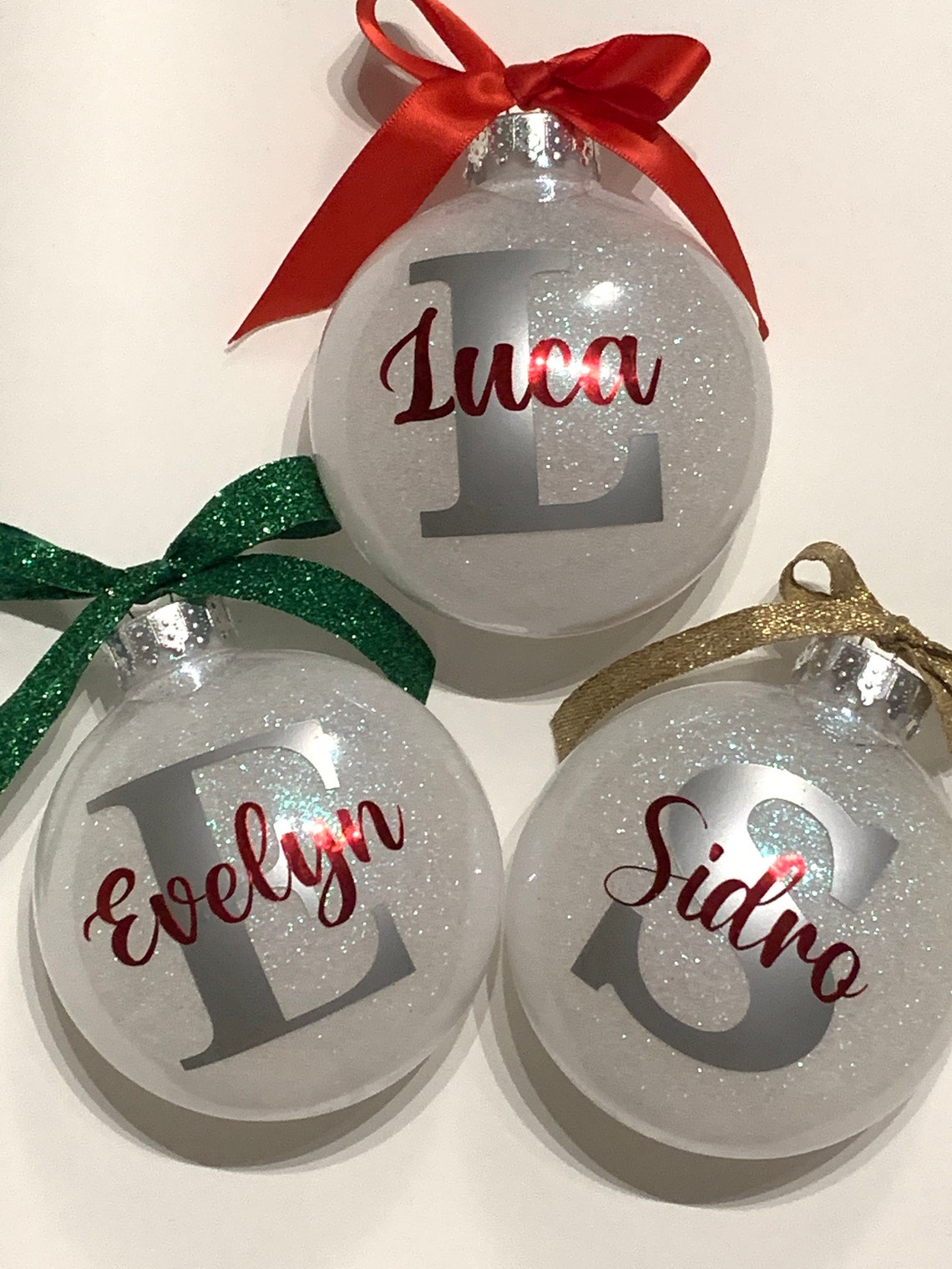 Monogram Christmas Ornamentsornaments Kids Etsy