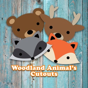 Woodland Animal Head Cutouts