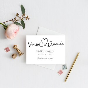 Save the date Karte | Hochzeitseinladungen | Einladungen | einladen | Hochzeit | Briefpapier | Einladungsset | einladen Set
