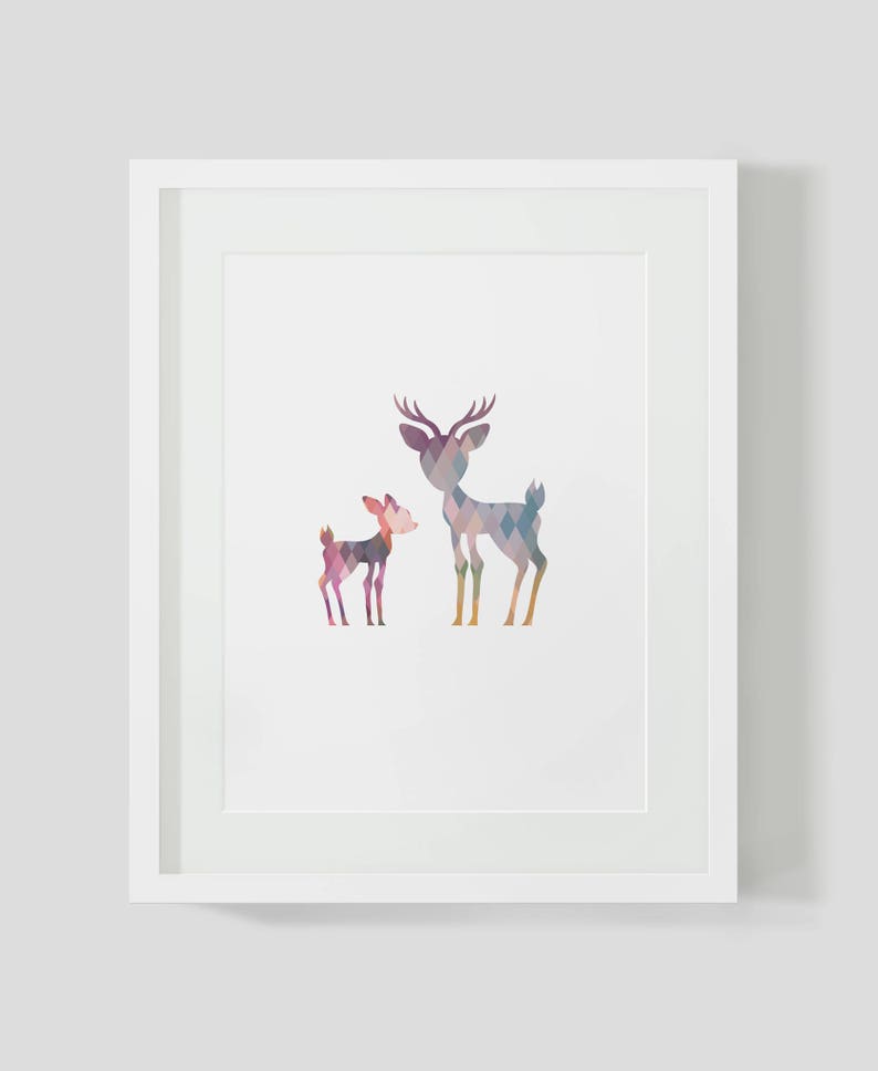 SALE ITEM Deer Geo Print