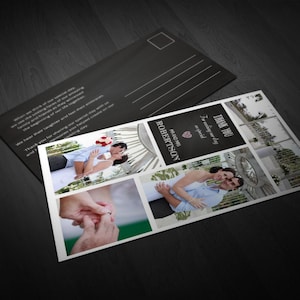 写真付き結婚式のサンキューカード