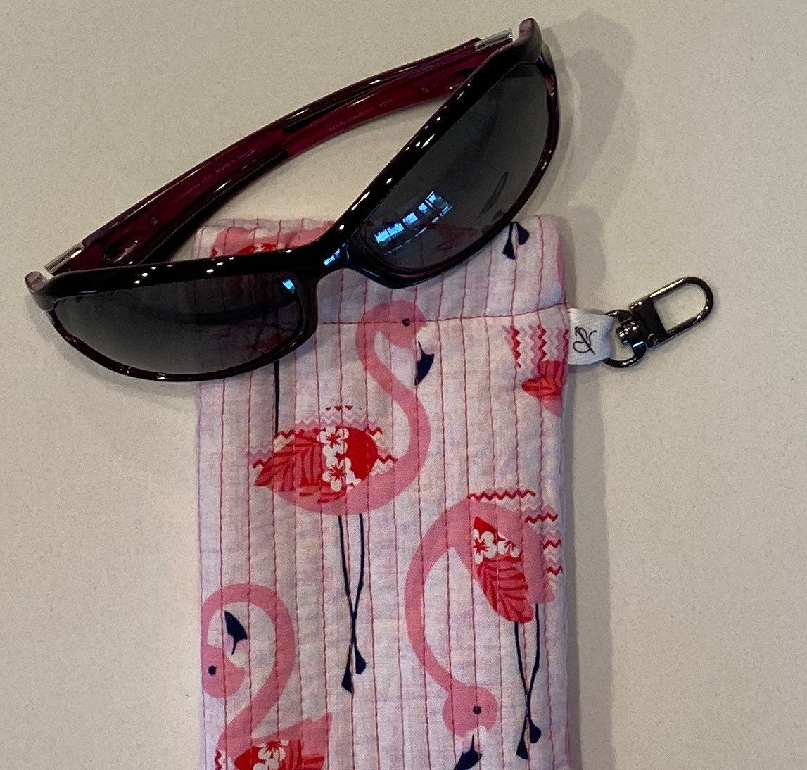 Quilted Sunglasses Case with FlexFrame closure