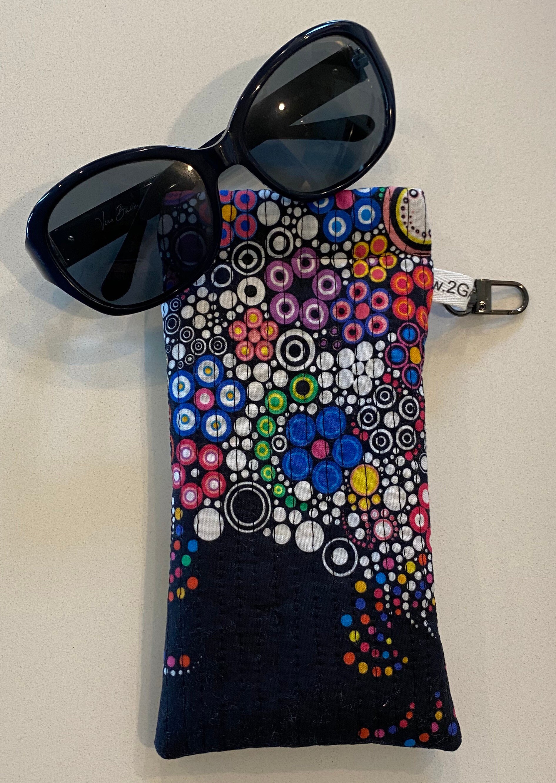 Quilted Sunglasses Case with FlexFrame closure