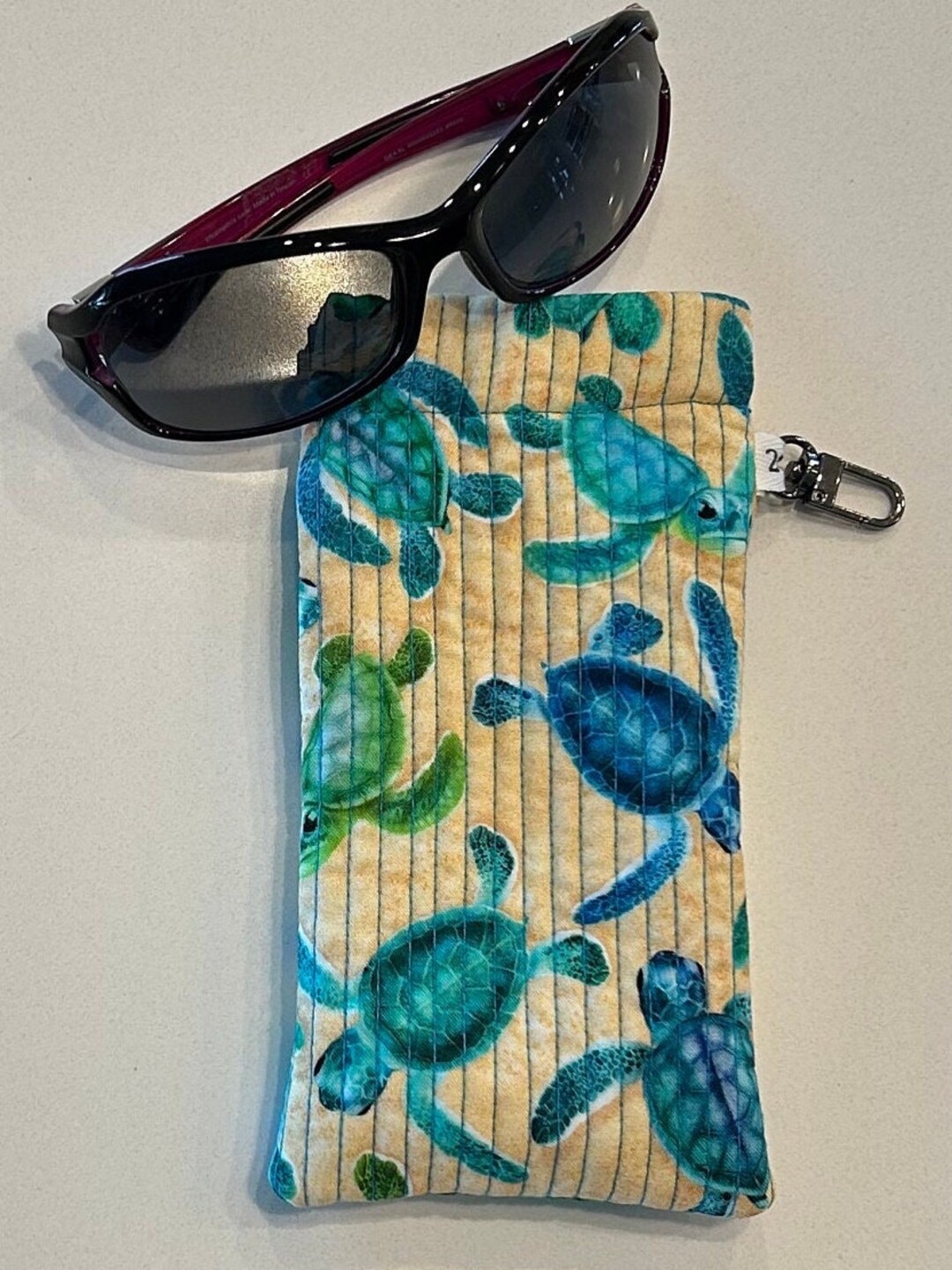 Quilted Sunglasses Case With Flexframe Closure Etsy
