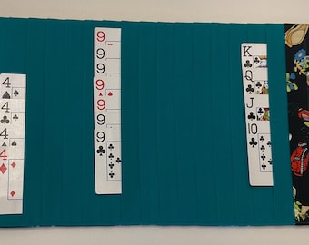Card Organizer Mat for Samba/Queens/One-Eyed Jacks/Canasta/Triple Play etc...