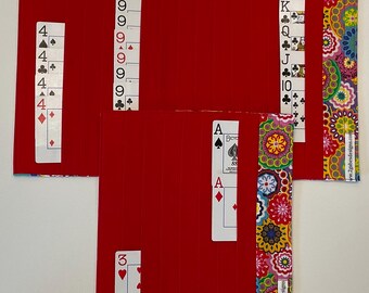 Card Organizer Mats for Samba/Queens/One-Eyed Jacks/Canasta/Triple Play etc - set of 2 mats for Open and Closed