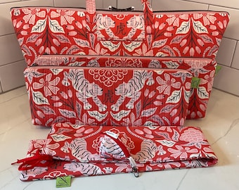 Steph’s 5 piece Mahjong Tote All Set-w/drawstring mat bag