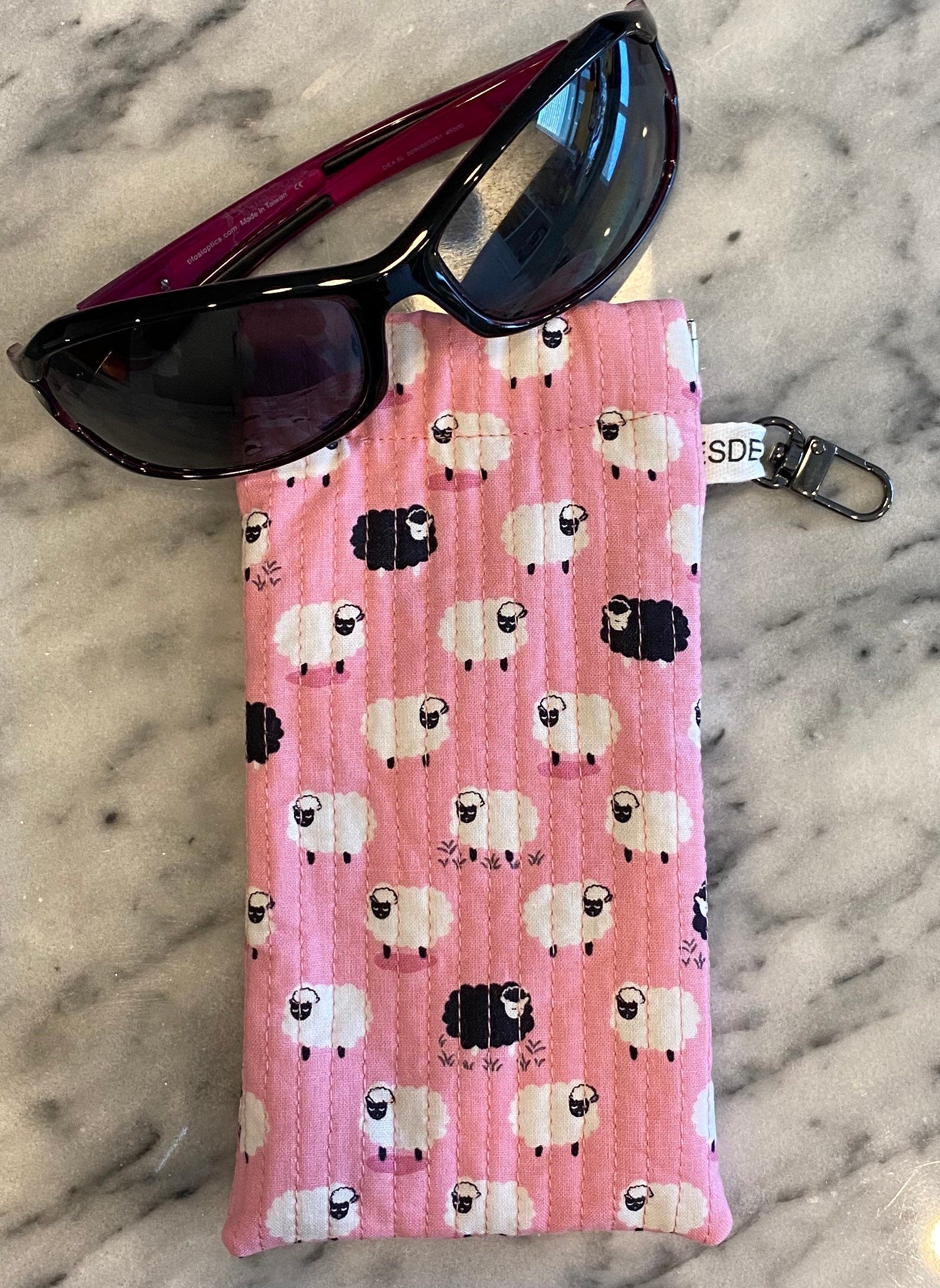 Quilted Sunglasses Case with FlexFrame closure