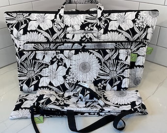 Steph's 5-Piece Mahjong Tote Set with Mat Bag & Carry Strap