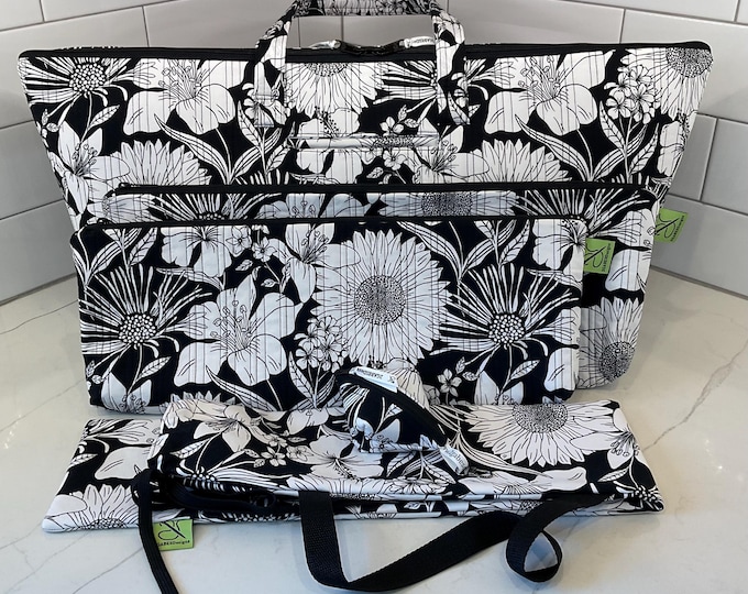 Featured listing image: Steph's 5-Piece Mahjong Tote Set with Mat Bag & Carry Strap