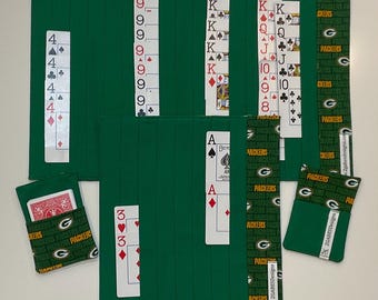 Card Game Organizer Mats: Canasta, Samba, Queens - Set of 2 Card Pockets