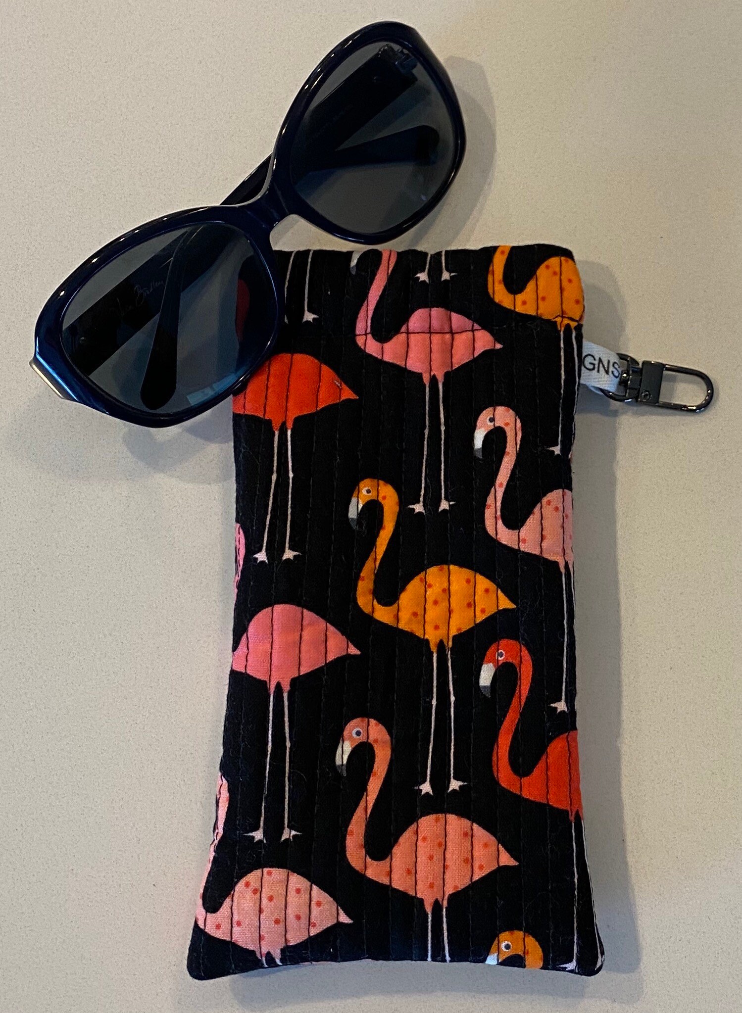 Quilted Sunglasses Case with FlexFrame closure