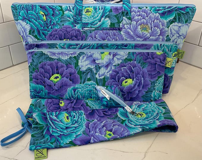 Featured listing image: Steph’s 5 piece Mahjong Tote All Set-w/ drawstring mat bag
