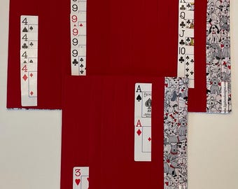 Card Organizer Mats for Samba/Queens/One-Eyed Jacks/Canasta/Triple Play etc - set of 2 mats for Open and Closed